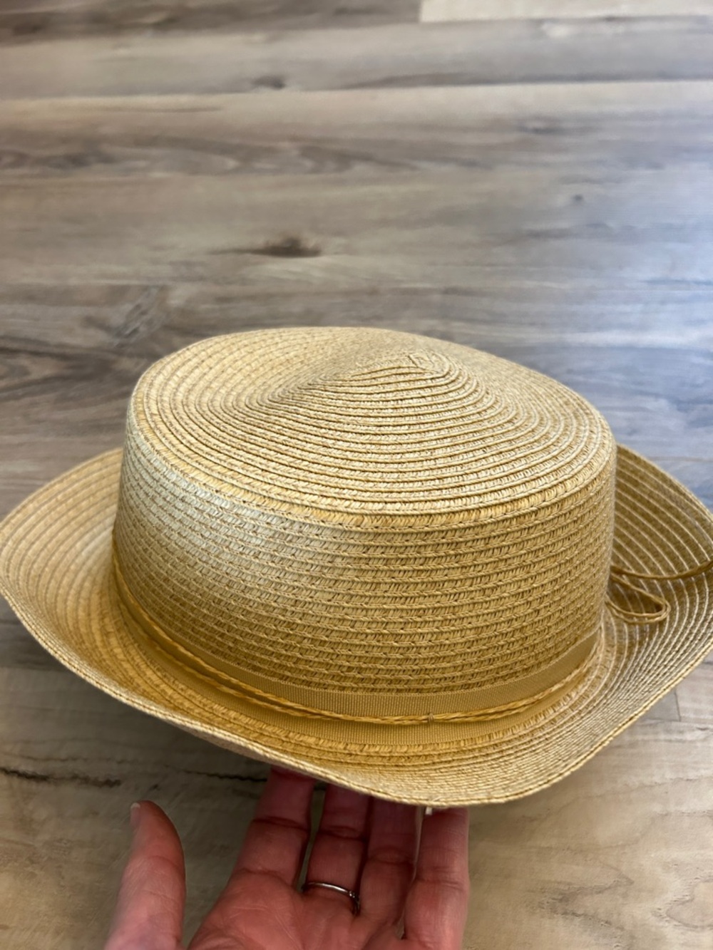 Woven Straw Bucket Hat - Natural Straw Color - Picture 2 of 4